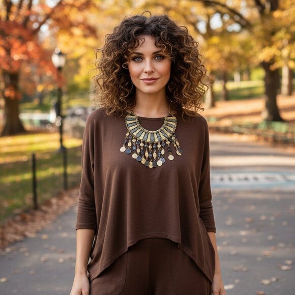 🆕️Indian Boho Chic Gold-Toned Statement Necklace | Artisan Masterpiece 🌿 - Picture 15 of 15